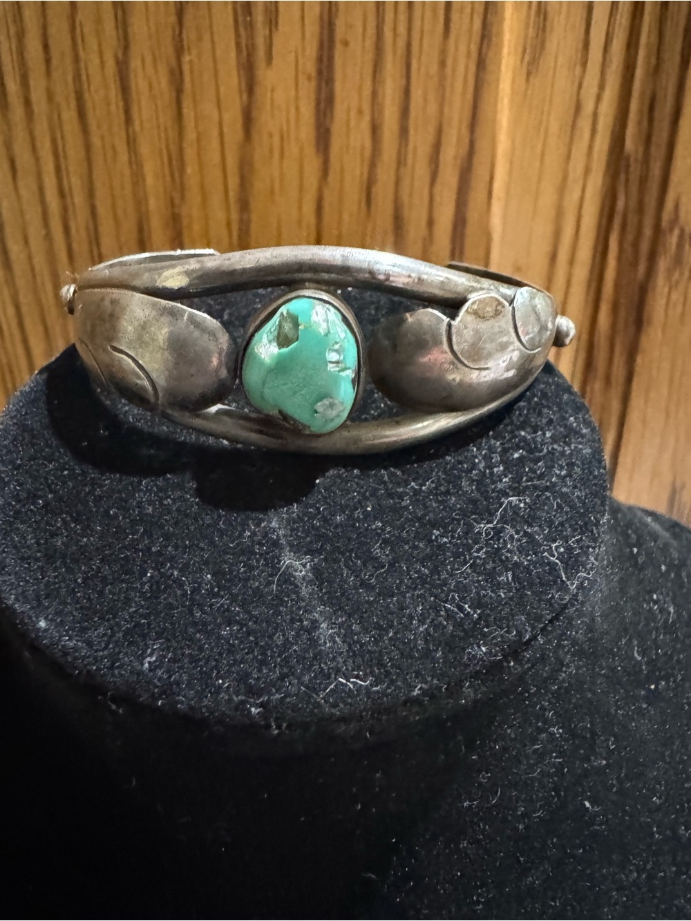 Vintage Sterling Silver Navajo Turquoise Cuff Bracelet